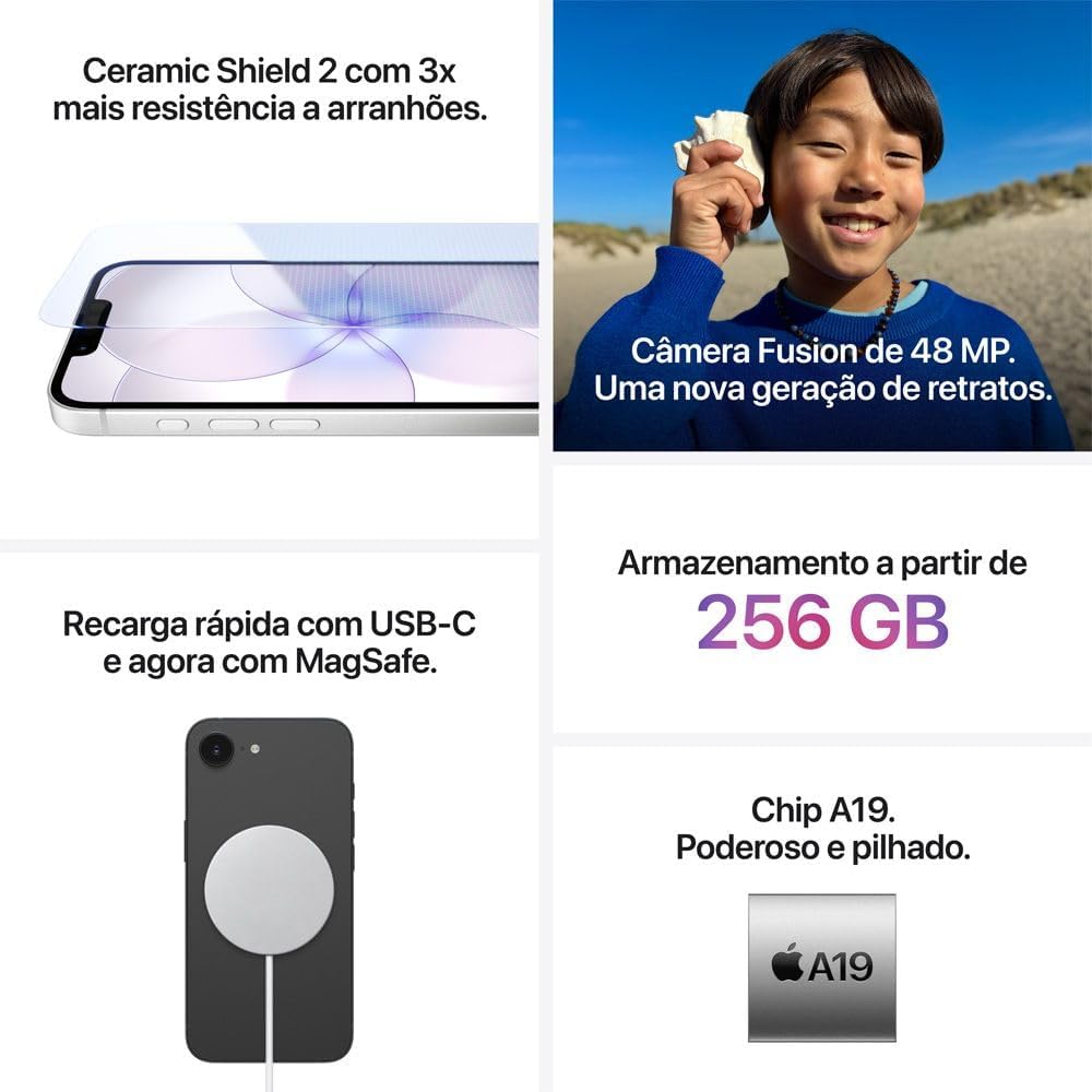 Apple Iphone 17e 256gb Desbloqueado Novo - Carrefour