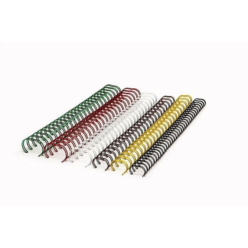 Bobina Espiral Garra Duplo Anel Encadernacao Lassane Wire-o 2x1 Diametro 1" 200 Folhas Preto - imagem 3