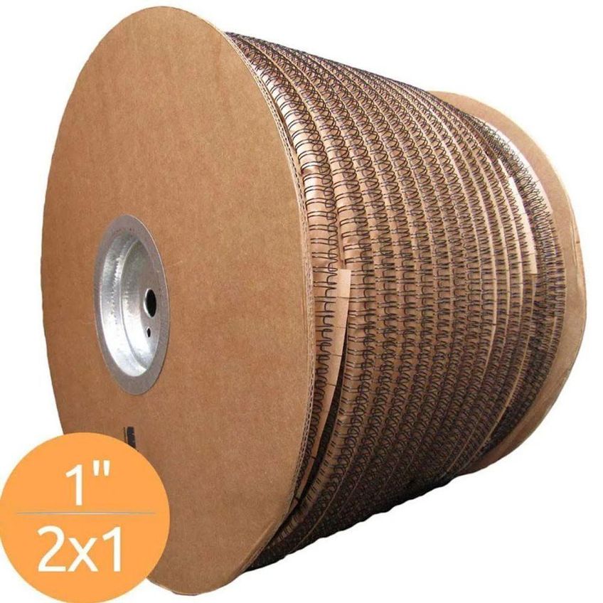 Bobina Espiral Garra Duplo Anel Encadernacao Lassane Wire-o 2x1 Diametro 1" 200 Folhas Preto - imagem 4