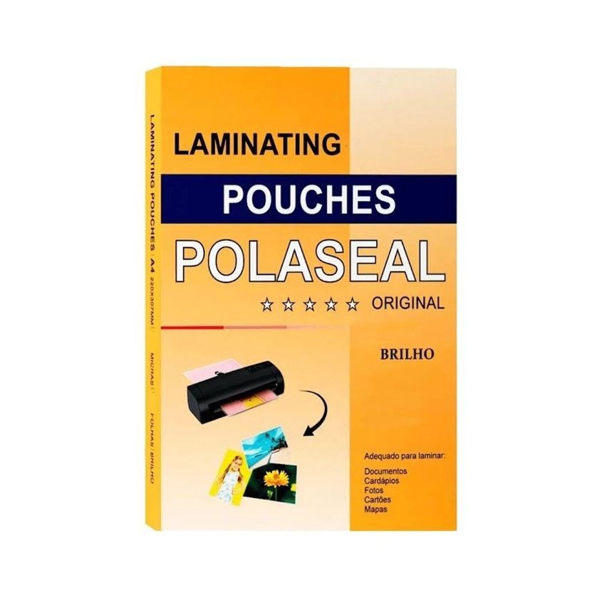 Plastificadora Laminadora Motivate Ol141110ea403mt A4 0,03mm Kit 100 Unidades Polaseal 110v - imagem 3