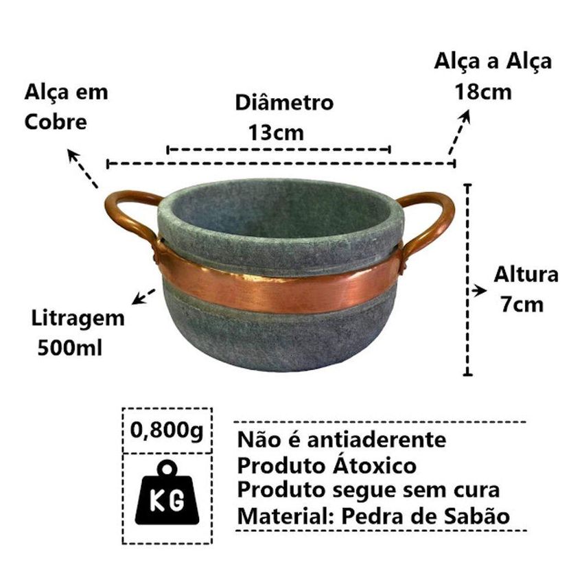Kit 2 Cumbucas Af1002x2indsj Para Caldo E Sopa Pedra-sabao Uso Em Forno E Fogao A Lenha Cinza - imagem 2