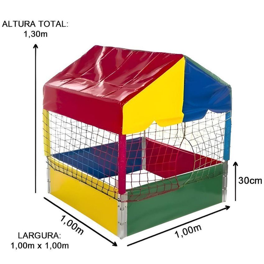 Kit Playground Cama Elastica 2,30m Piscina 1m Escorrega Medio Gangorras Rotoplay Brinquedos - imagem 3