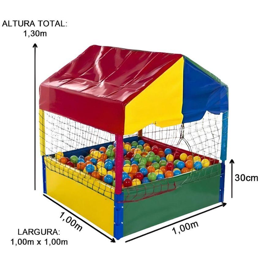 Kit Pula 2,30m Piscina De Bolinhas Escorregador Gangorra Rotoplay - imagem 2