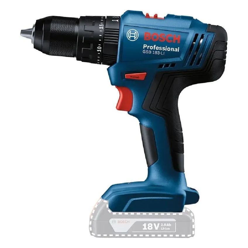 Parafusadeira Furadeira Imp 18 Volts Gsb 183li 1 Bateria Bivolt - 0615A002K0-000 - Bosch Bosch - imagem 3