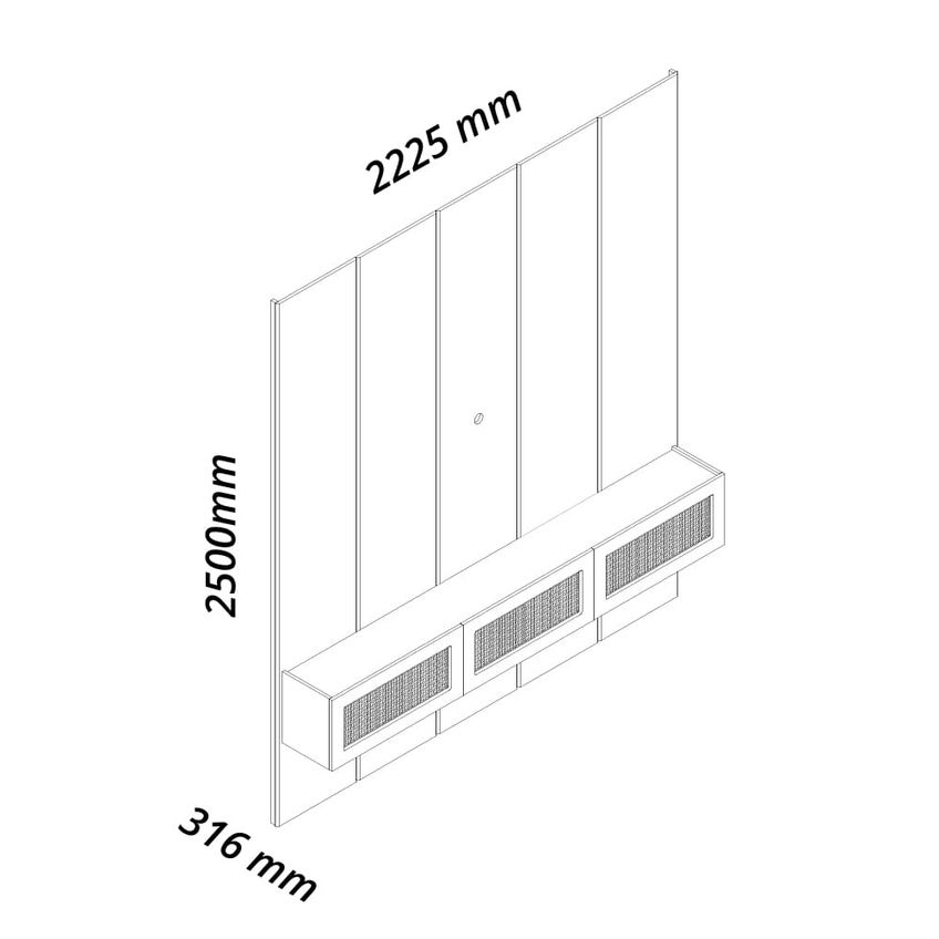 Home Para Tv 220 Realce Native Led Off White - Gelius - imagem 4
