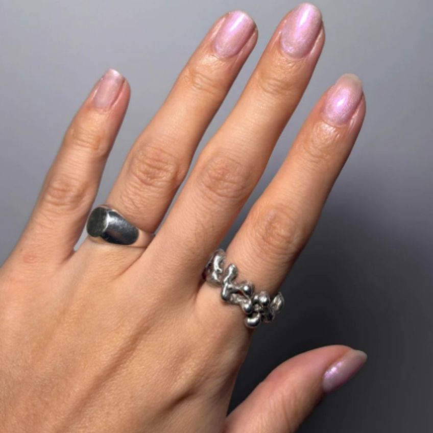 Esmalte Dailus Top Chrome Efeito Pó Cromado Pink Top Com 8ml Dailus - imagem 4