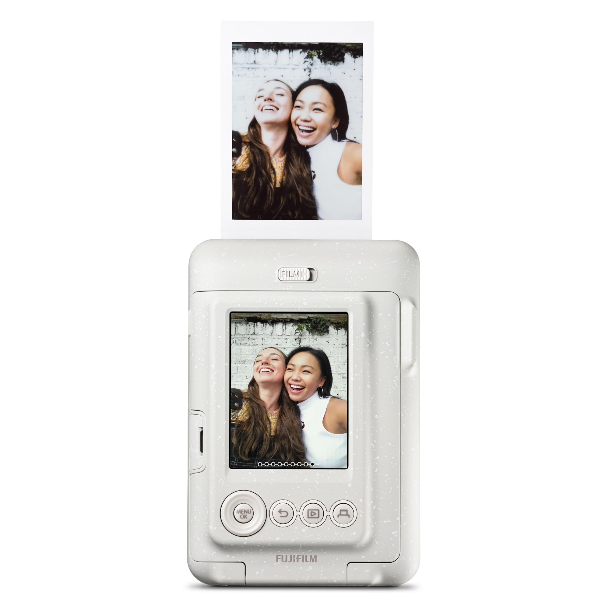 Câmera Fujifilm Instax Mini Liplay Hybrid Misty White - Carrefour