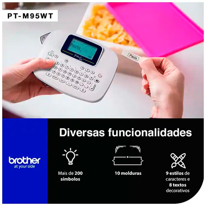 Rotulador Identificador Eletronico Brother Personalizado - Branco - imagem 5