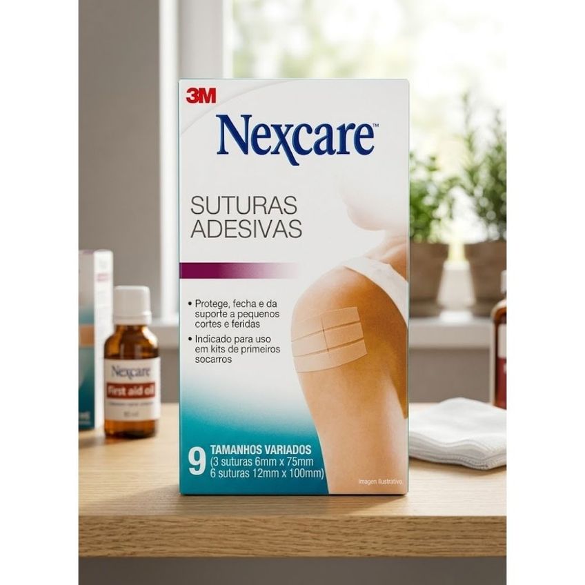 Suturas Adesivas Nexcare 3m Com 9 Tamanhos Variados Nexcare - imagem 4