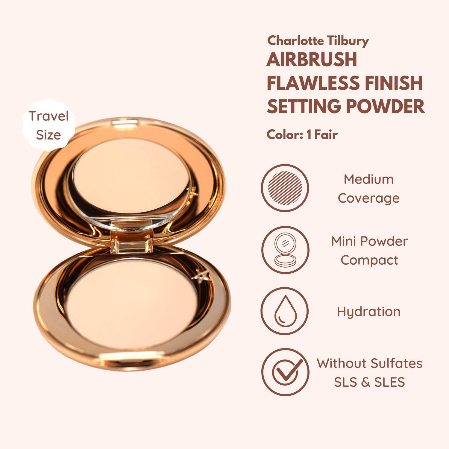 Pó Facial Charlotte Tilbury Airbrush Flawless Finish 1 Fair