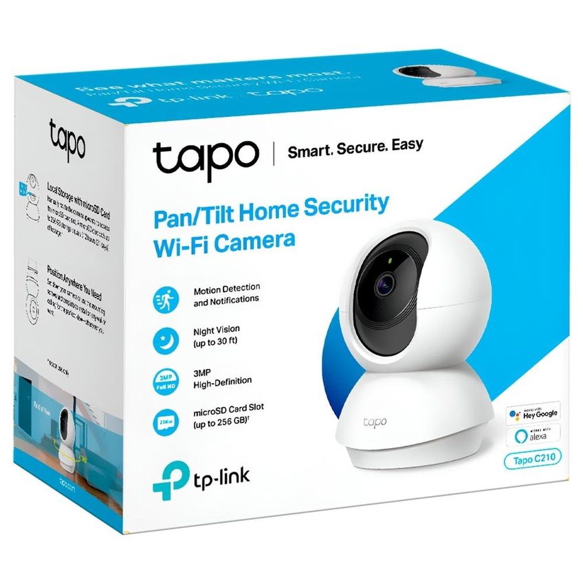 Câmera Wi-fi Tp-link Tapo C210 Pan/tilt 2.4ghz H.264 Visão Noturna Detecção De Movimento Vigilância Inteligente - imagem 4