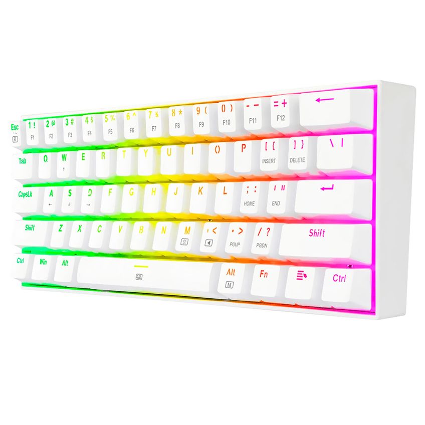 Teclado Gamer Mecânico Redragon K630w-rgb Dragonborn Usb / Rgb / Inglês - Branco - imagem 3