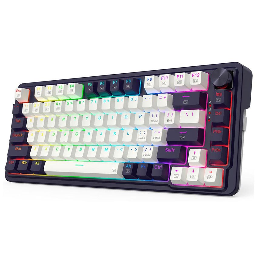 Teclado Gamer Mecânico Redragon K673wb-rgb-pro Ucal Pro Mini Wireless / Red / Inglês - Roxo / Branco - imagem 3