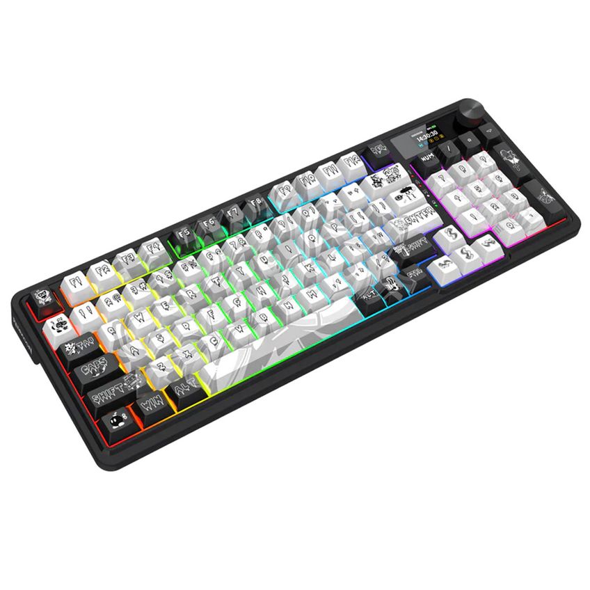 Teclado Gamer Mecânico Redragon Artemis Pro K719gf-rgb-pro Wireless / Rgb / Inglês - Preto / Branco - imagem 3