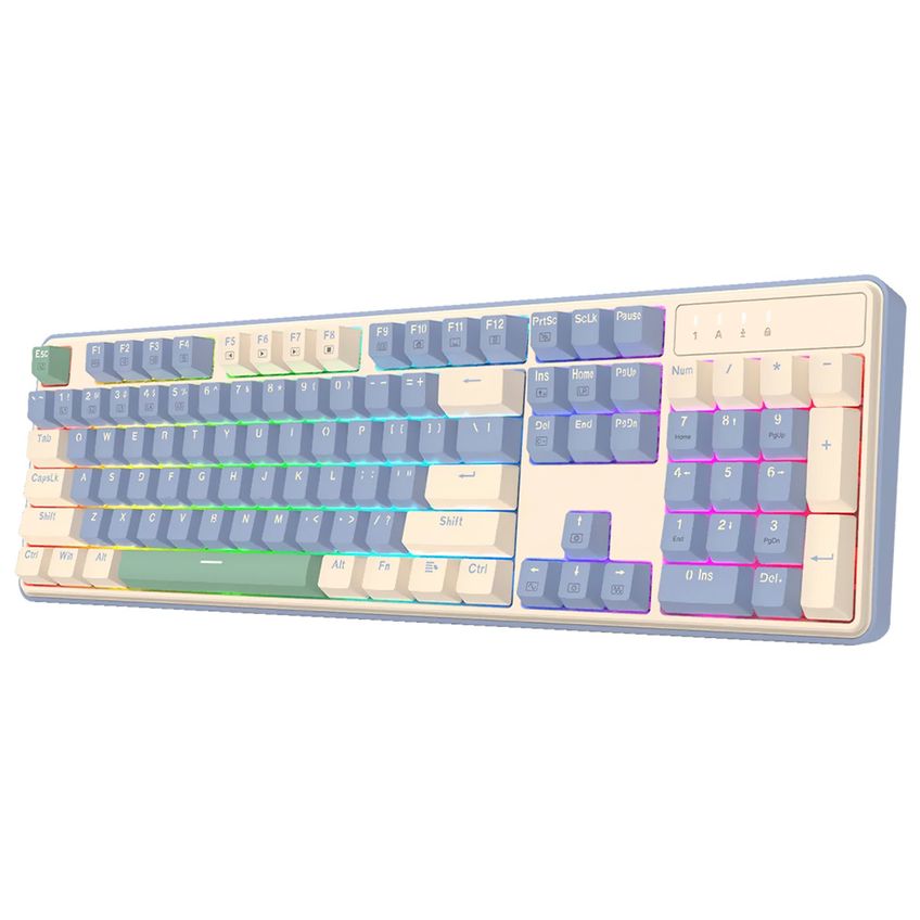 Teclado Gamer Mecânico Redragon K685pyg-rgb Faye Usb / Inglês - Roxo / Branco - imagem 3