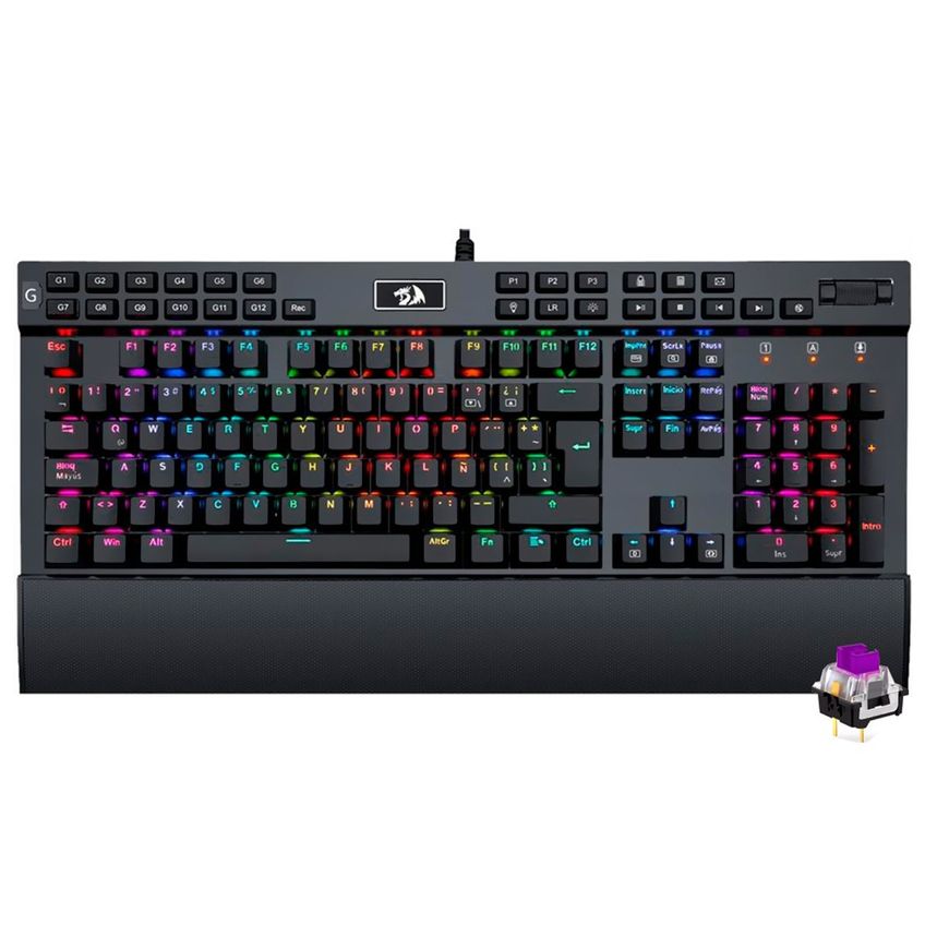 Teclado Gamer Mecânico Redragon K550rgb-1 Yama Usb / Rgb / Espanhol - Preto - imagem 3