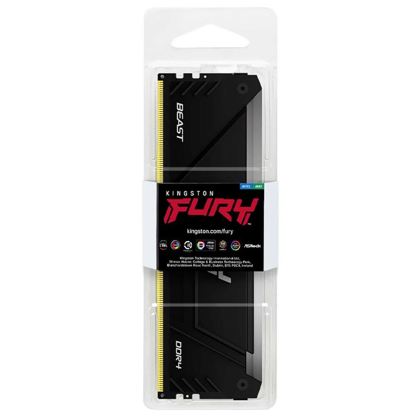 Memória Ram Kingston Fury Beast Ddr4 32gb 3200mhz Rgb - Preto (kf432c16bb2a/32) - imagem 3