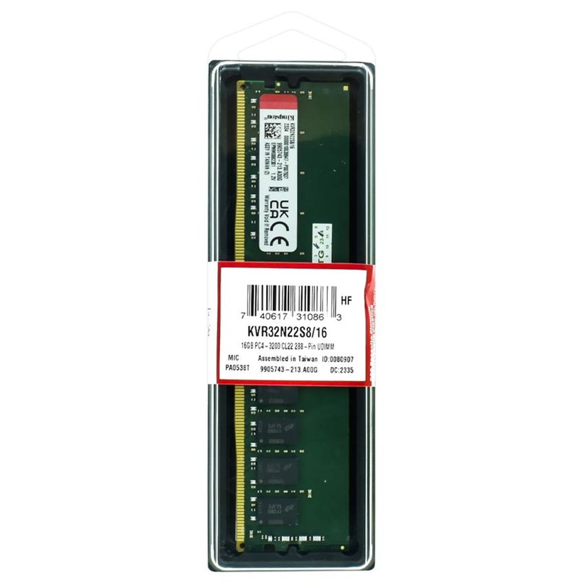 Memória Ram Kingston Ddr4 16gb 3200mhz - Kvr32n22s8/16 - imagem 3