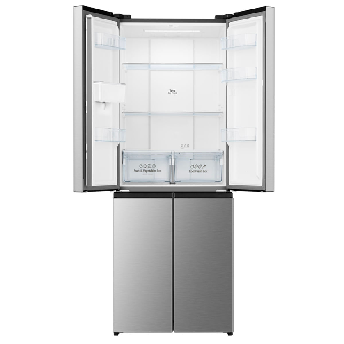 Encontraproduto.com.br - Geladeira Hisense Multidoor 460l Frost Free Inverter Inox