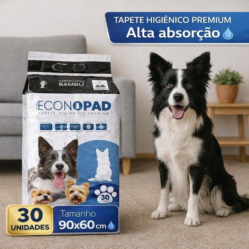Tapete Higiênico Para Cachorro 90x60 Cm, Alta Absorção | 60 Unidades - imagem 3