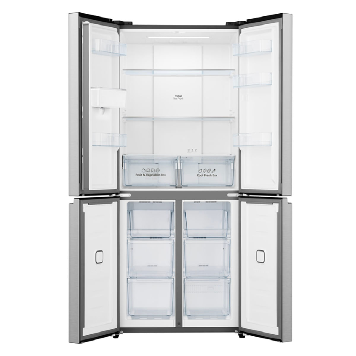 Encontraproduto.com.br - Geladeira Hisense Multidoor 460l Frost Free Inverter Inox