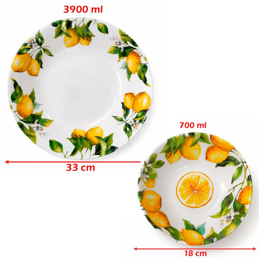 Tigela Bowl Saladeira Siciliana Melamina 700ml 3,9l Kit 3pçs - imagem 5