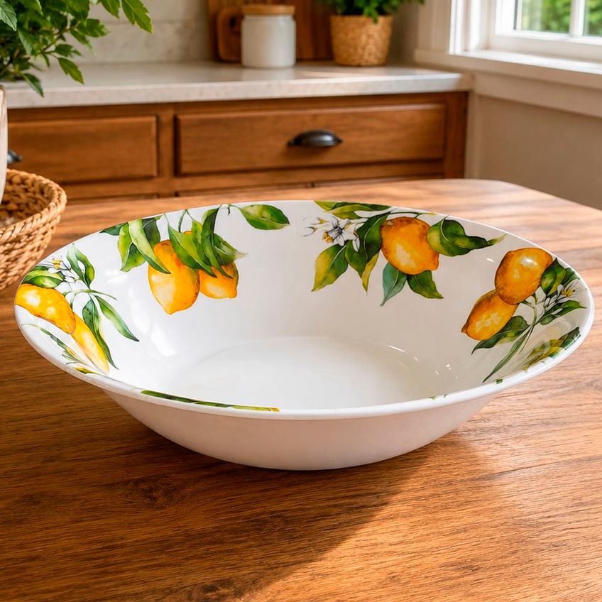 Tigela Saladeira Grande Sicília Melamina 33cm 3900ml Kit 2pç - imagem 3