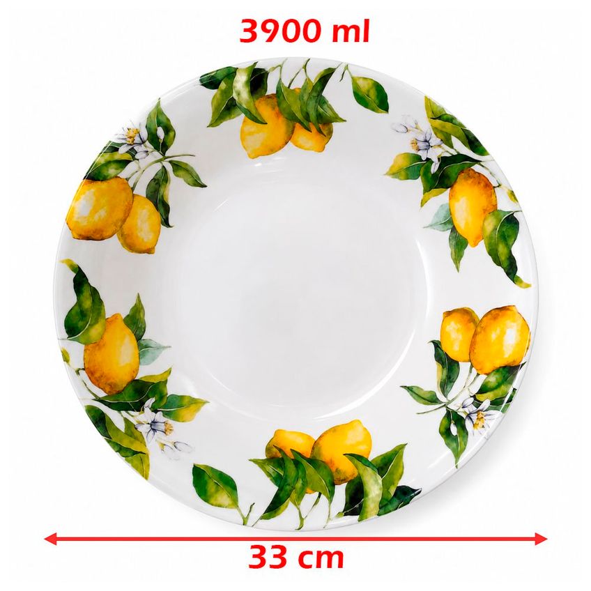 Tigela Siciliana Saladeira Grande Em Melamina De 33cm 3900ml - imagem 4