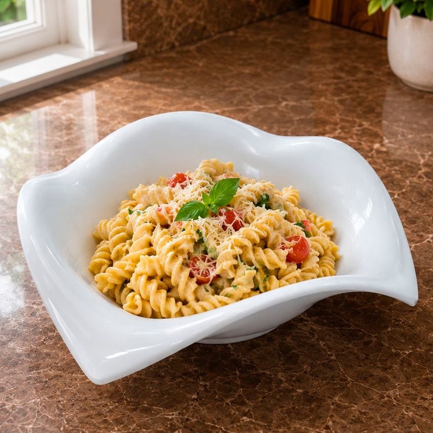 Tigela Bowl Saladeira Grande Em Melamina Branca De 1500ml - imagem 4