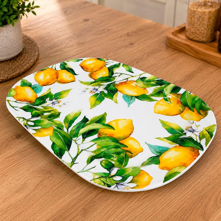 Travessa Sicília Bandeja Retangular Melamina 45x33cm Kit 2pç - imagem 3