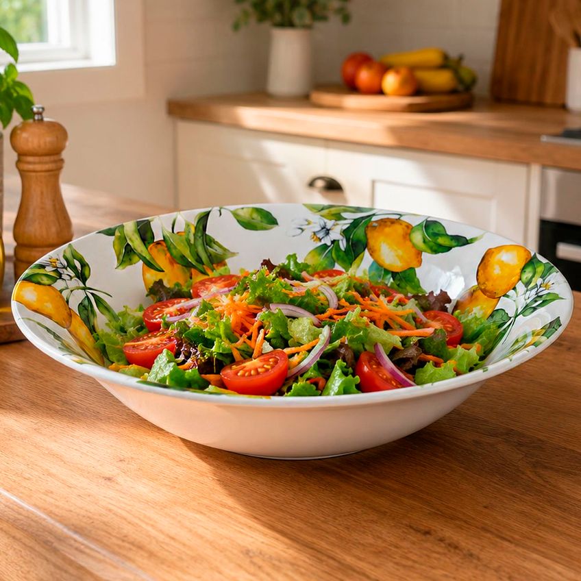 Tigela Sicília Saladeira Grande Melamina 33cm 3900ml Kit 2pç - imagem 4