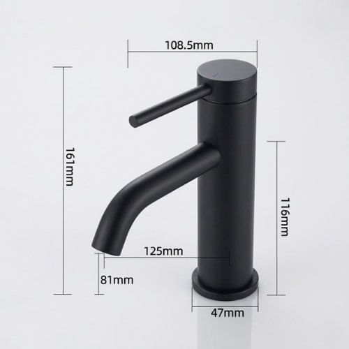 Encontraproduto.com.br - Torneira Monocomando Aurum Loft Bica Baixa Casavilla Preto