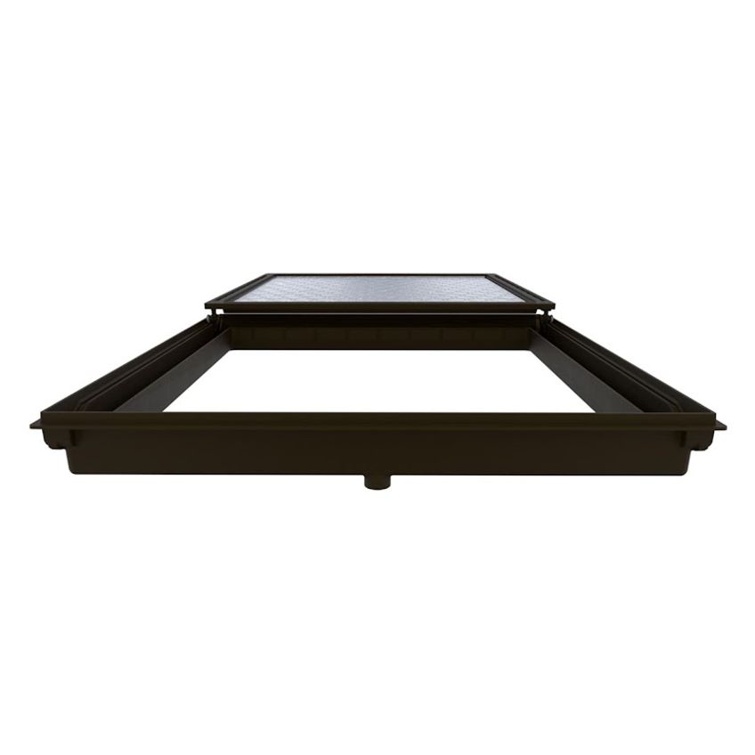 Tampa Casa Máquina Piscina Com Rebaixo Gaveta Preto 85x85cm - imagem 3