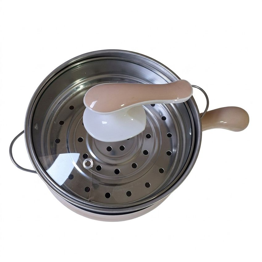 Panela Elétrica Cozinhar Com Grelha De Vapor Integrada 450w - imagem 4