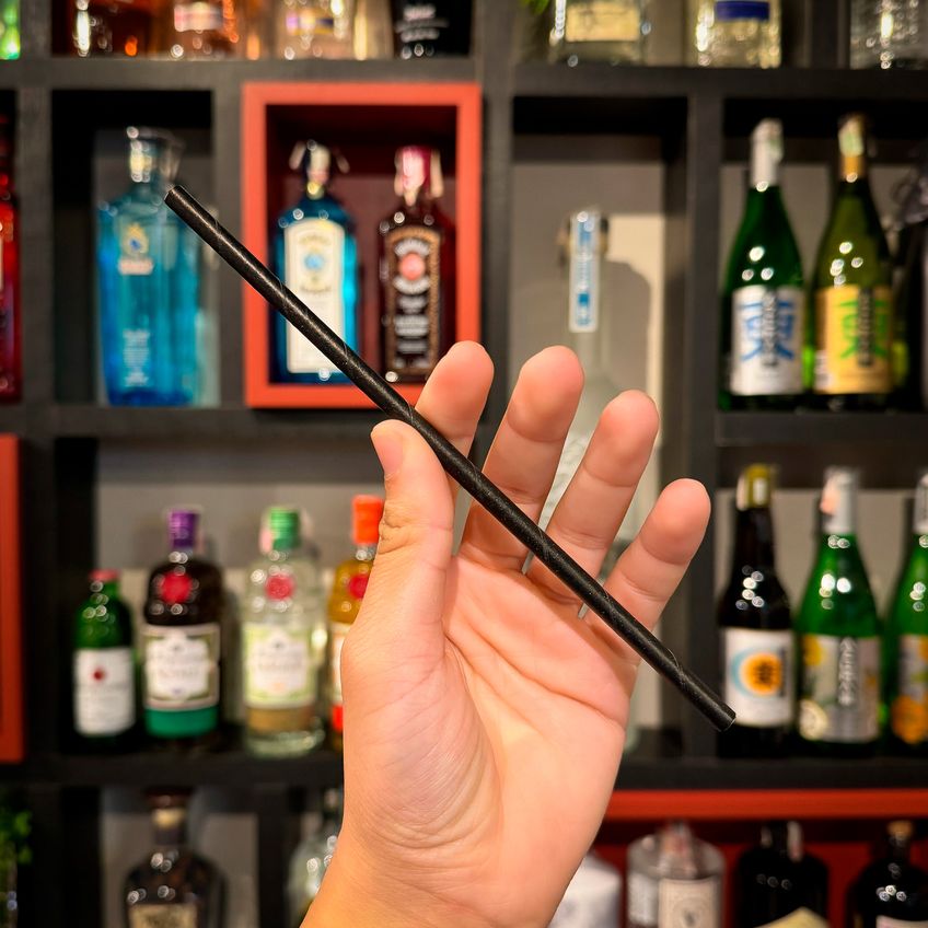 Canudo De Papel Preto Grande 22 Unidades - imagem 4
