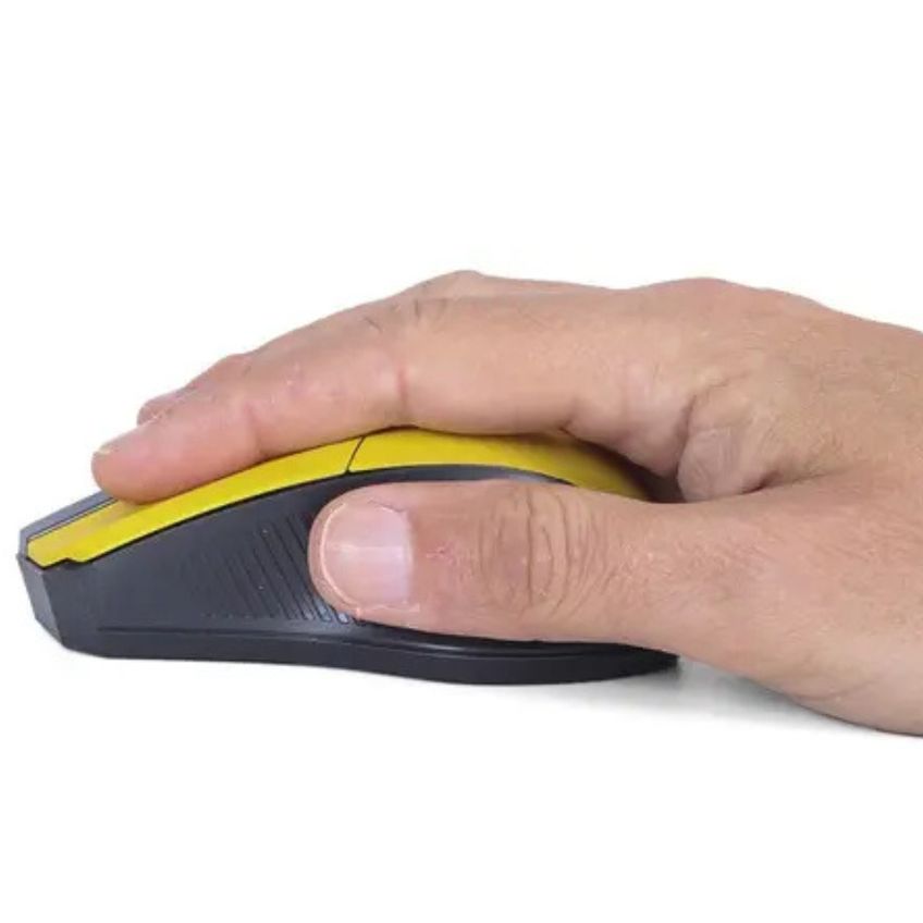 Mouse Sem Fio USB Óptico Ergonômico Amarelo Para Notebook PC Desktop PDV 2.4GHZ 1600DPI Nano KP-G10 KNUP - Panami - imagem 5
