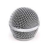 Globo Metálico Prata MXT P/ Microfone Altura 50 mm Rosca 31 mm - AC1703