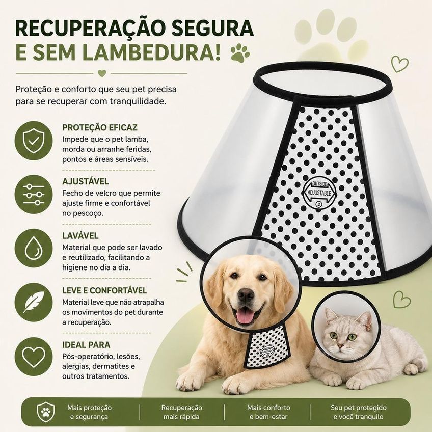 Colar Elizabetano Yeet Chalesco No 3 Para Cães E Gatos Ajustável Lavável 1 Un - imagem 2