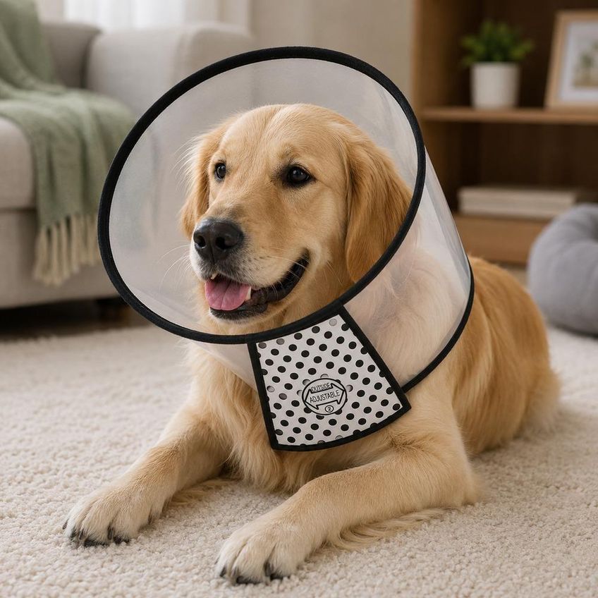 Colar Elizabetano Yeet Chalesco No 3 Para Cães E Gatos Ajustável Lavável 1 Un - imagem 4