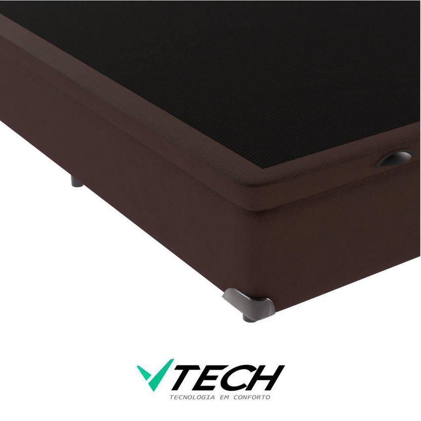 Cama Box Baú King Bravus Com Armazenamento Madeira Marrom Vtech - imagem 4