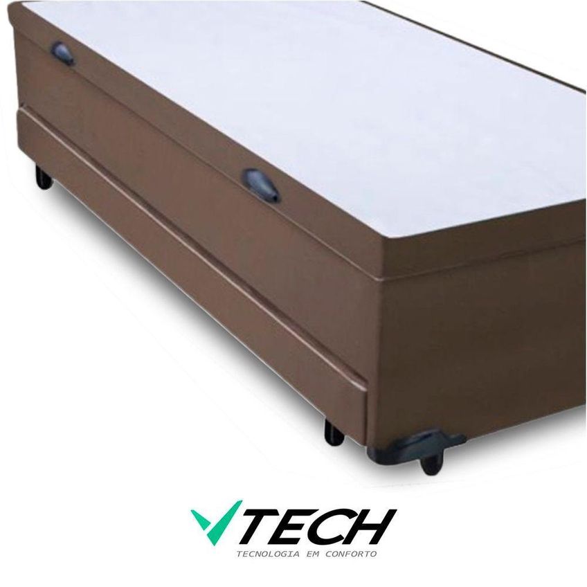 Bicama Box Baú Solteiro Com Cama Auxiliar Madeira Marrom Vtech - imagem 3