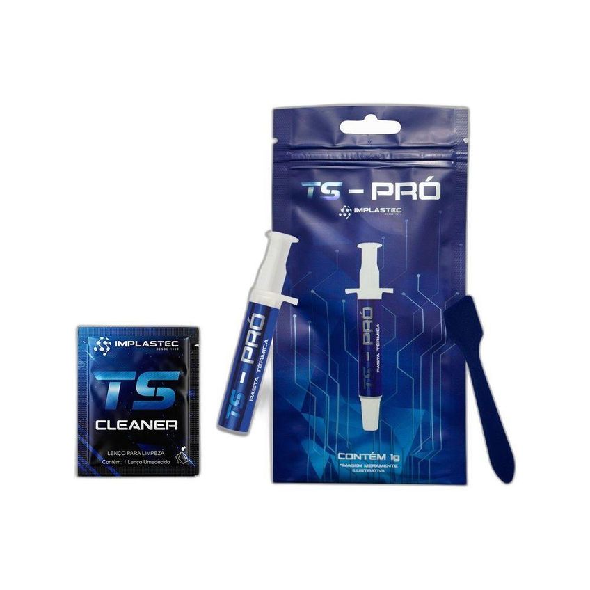 Pasta Termica TS-PRO 1G Resfriamento Eletronicos Alta Condutividade 6,2 W-m.k Cinza Implastec - imagem 2