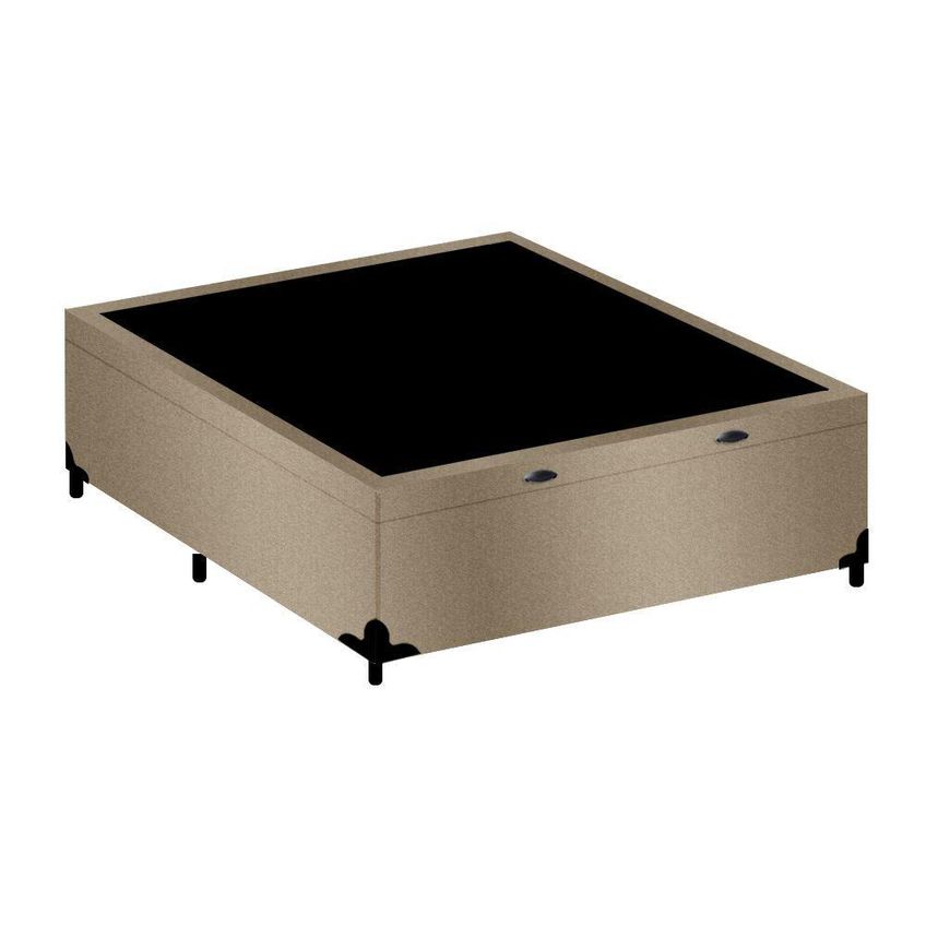Cama Box Com Baú Casal Anatolia Abertura Pneumática Antiácaro Suede Bege Belluno - imagem 5