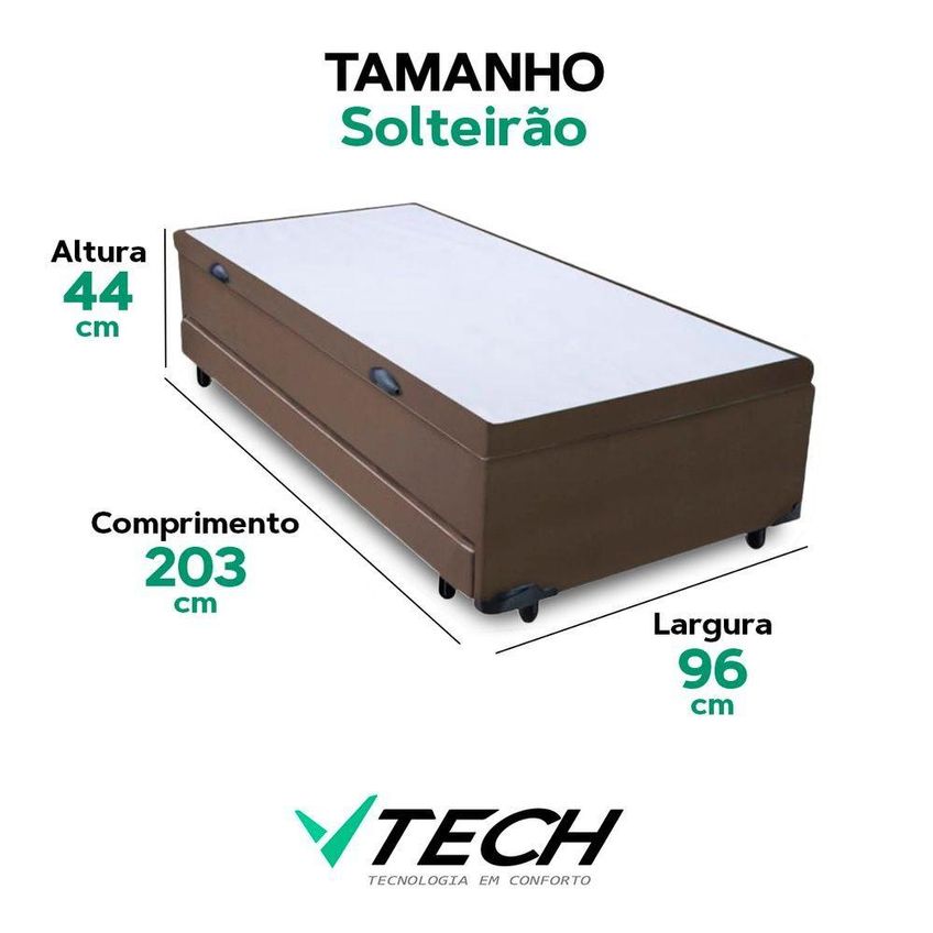 Bicama Solteiro Box Solteirao Com Cama Auxiliar Estrutura Madeira Marrom Vtech - imagem 2