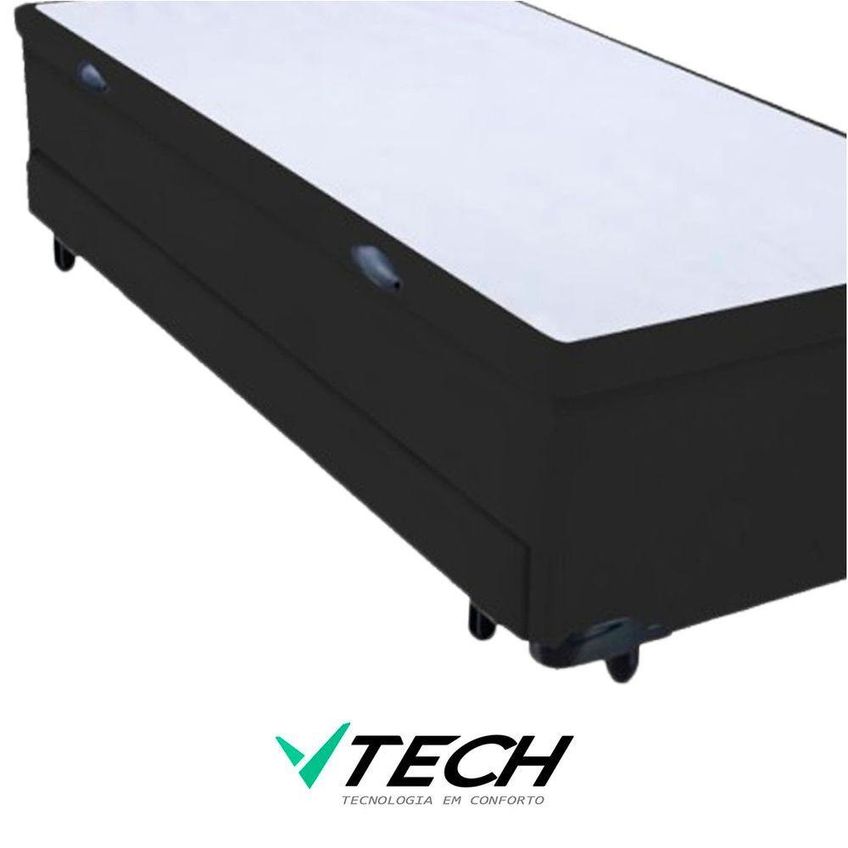 Bicama Box Bau Solteiro Com Cama Auxiliar Madeira Preto Vtech - imagem 3