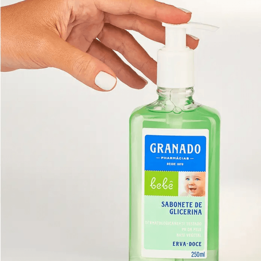 Sabonete Líquido Granado Glicerinado Bebê Erva Doce 250ml - imagem 4