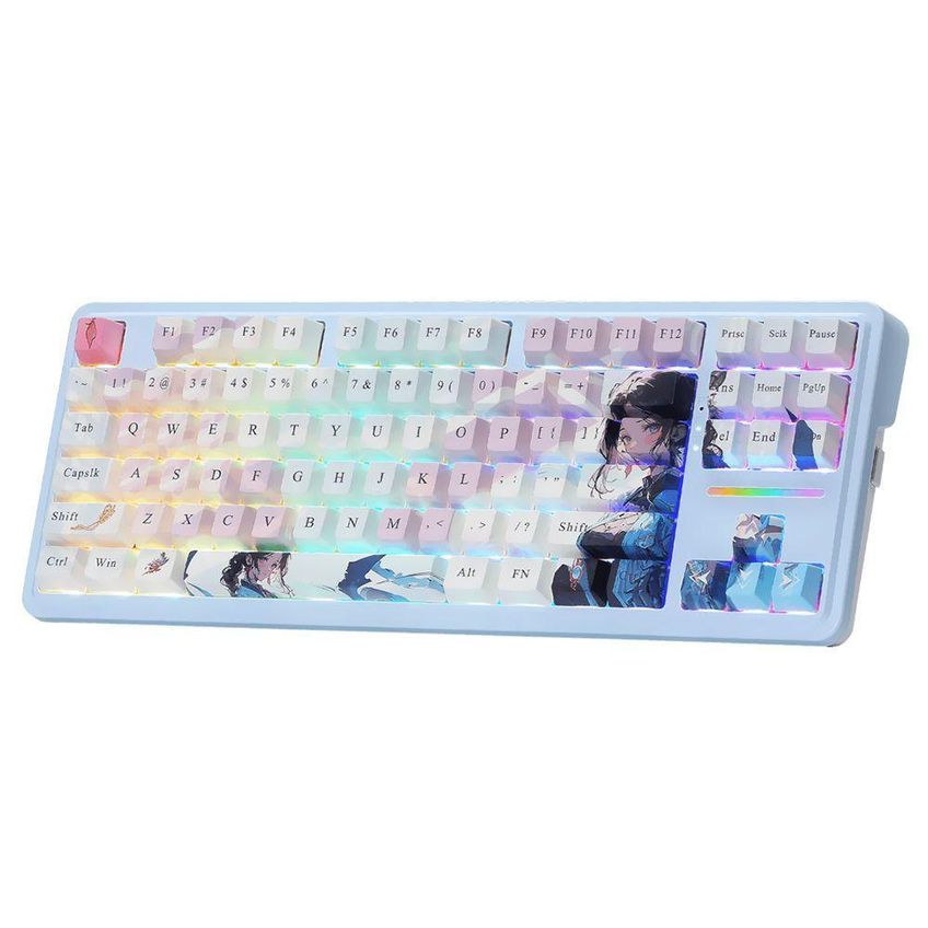 Teclado Gamer Redragon K728ak-rgb-pro Antonium Pro Wireless Com Switches Mecânicos Azuis E Rgb Azul - imagem 3