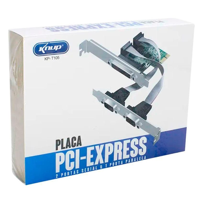 Placa PCI Express KP-T105 com 2 Portas Serial e 1 Paralela até 16Mbps e 1,5Mbps Knup Brasil - imagem 2