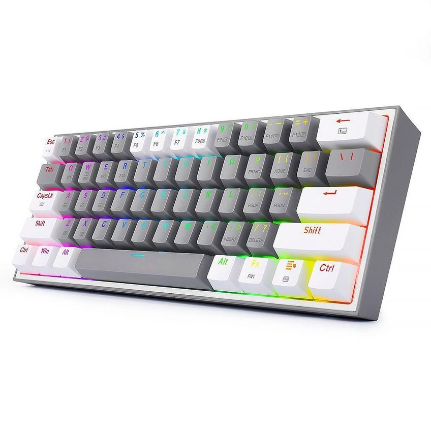 Teclado Gamer Redragon K616-RGB Fizz Pro USB Wireless Bluetooth RGB Inglês Cinza e Branco - imagem 3