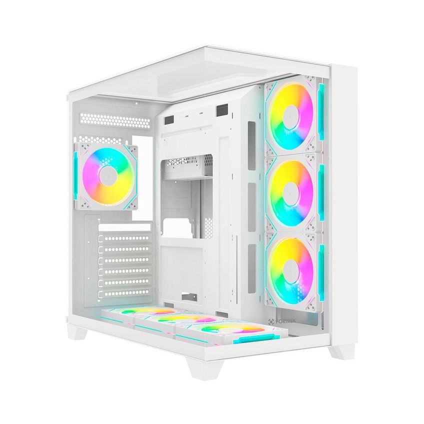 Gabinete Gamer Aquário Fortrek Clarity Full Vidro Temperado Até 7 Fans ATX Branco 86945 - imagem 3